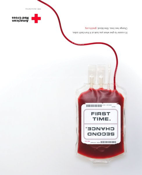 Red Cross blood donation blood bags print