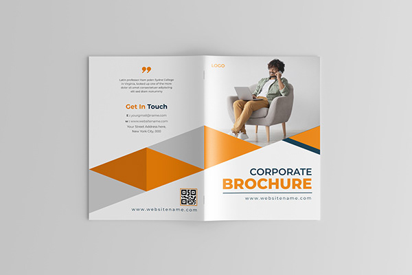 Bifold corporate business brochure design