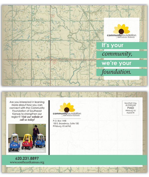community foundation non profit design brochure tri fold Freelance yellow community