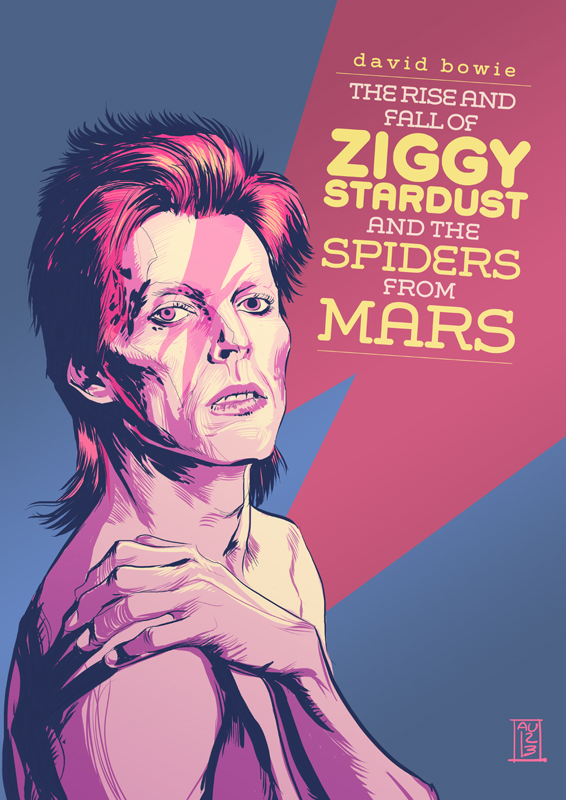 david bowie ziggy Stardust outside poster