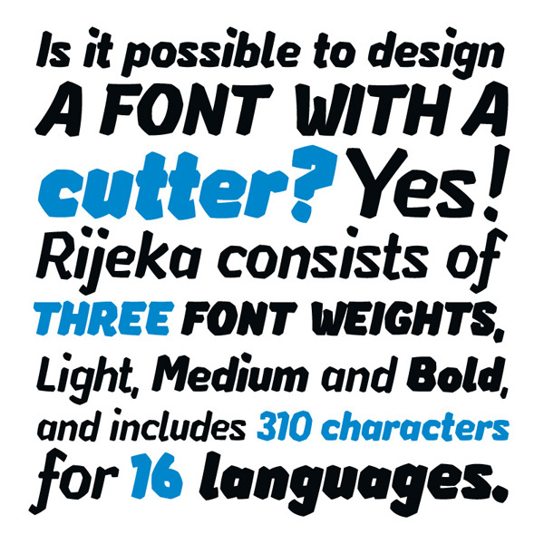 font font family handmade Typeface open type magma Volcano Type Rijeka