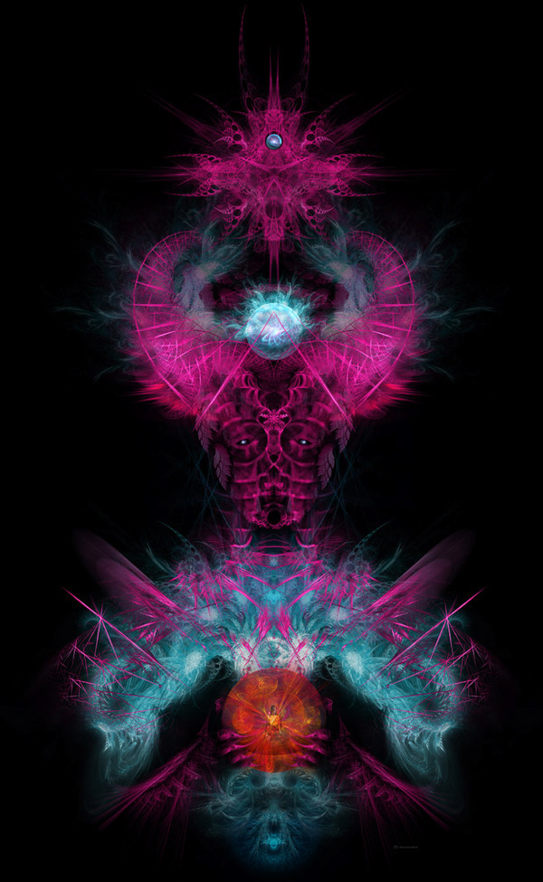 alien fractal future poster print