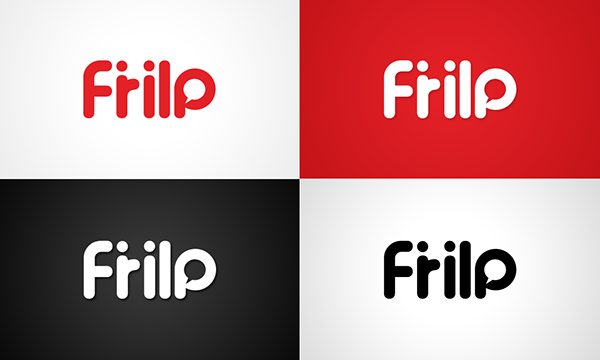 logo Frilp  brand identity  corporate identity brand red
