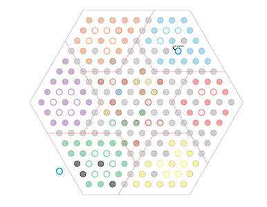 game design  Chinese Checkers board game geometry