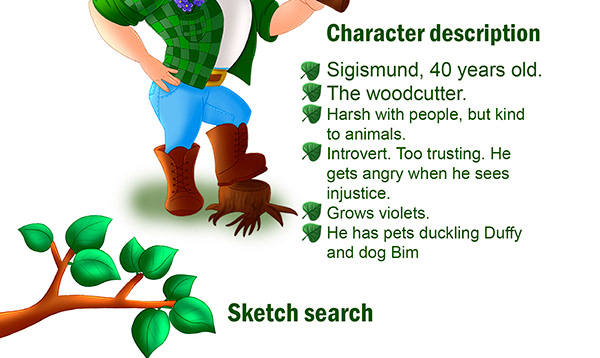 Character design "Sigismund the Woodcutter"
