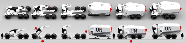 Vehicle United Nations un concept game Truck transporter Bryan Lee bryan lee monash A.N.T Aid Necessities Transporter ant transform