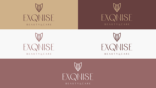 Beauty and care cosmetics luxury logo - EXQNISE