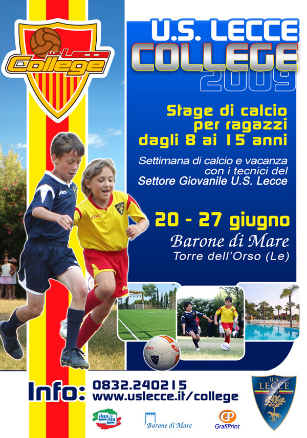 Scuola Calcio soccer school Football School U.S. Lecce college academy salento