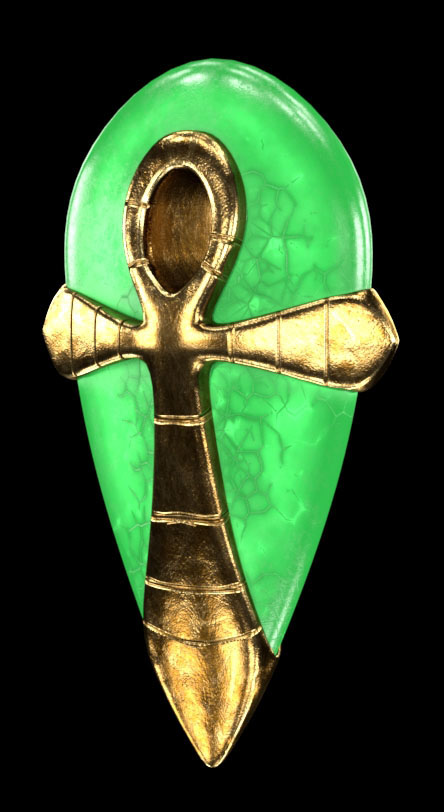 charm jade 3D PBR amulet jewel trinket 3D Asset CGI textured