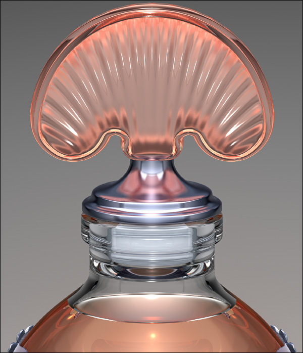 3D CGI Perfume bottles glass Liquid