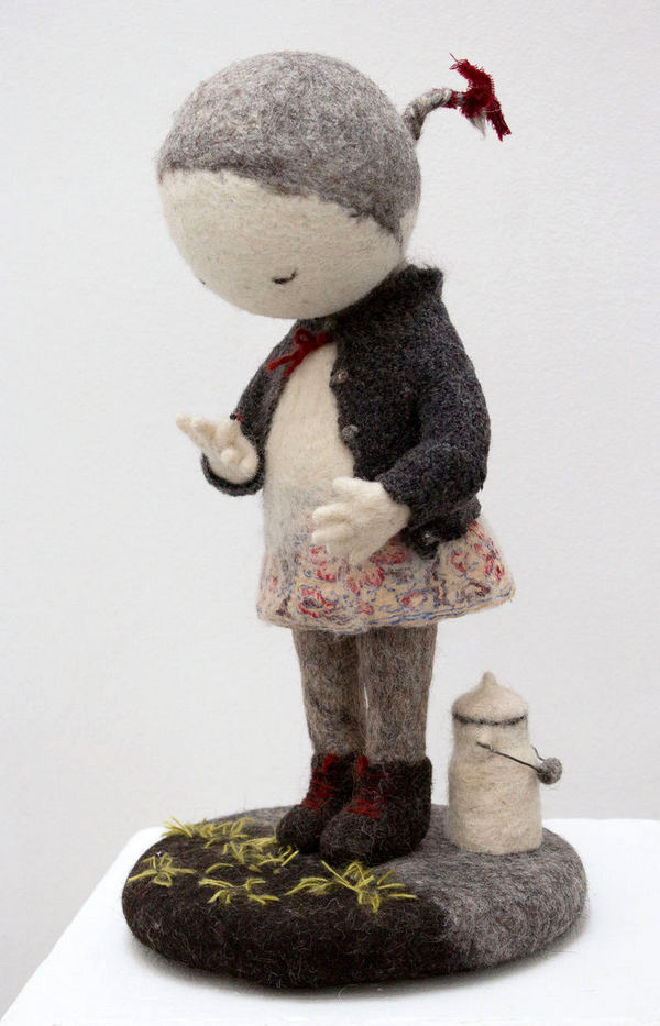 Irina Andreeva felt toy felt sculpture doll