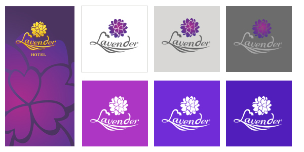 lavender hotel duyart Duy vu duy brand logo Stationery creative hotel