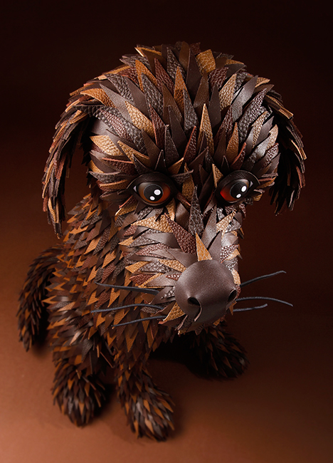 Adobe Portfolio paper handmade craft Plasticine clay color Travel greeting card leather animal dog puppy house mansion