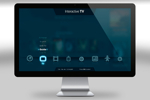 interactive tv UI UIX web application Pay TV