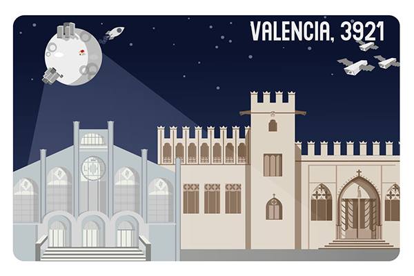 vlc valencia postcards TOURIMS Travel minimal Retro