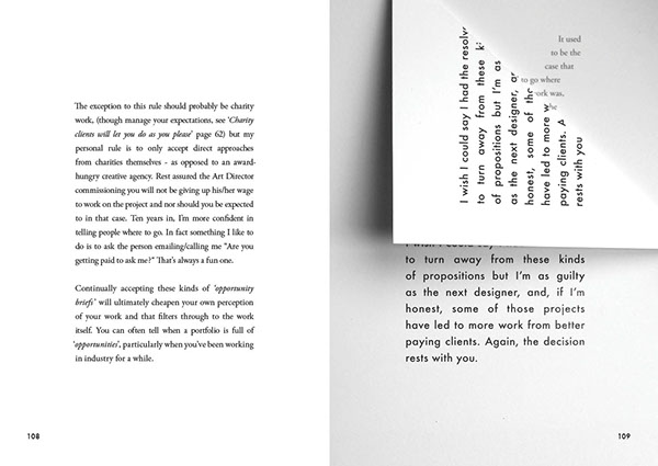 popular  lies  Graphic  design book monochrome text pages spreads advice craig ward Words are Pictures words pictures