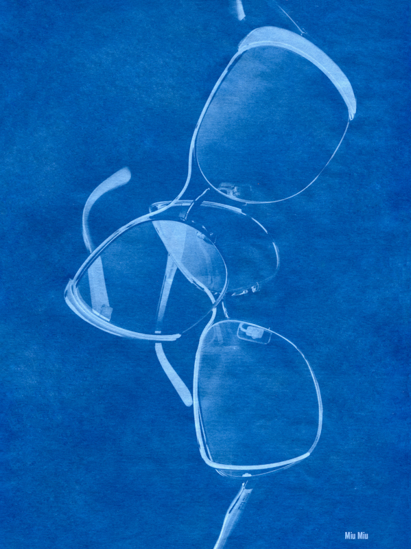 Arian Camilleri Sunglasses editorial Remix Magazine sunprint cyanotype