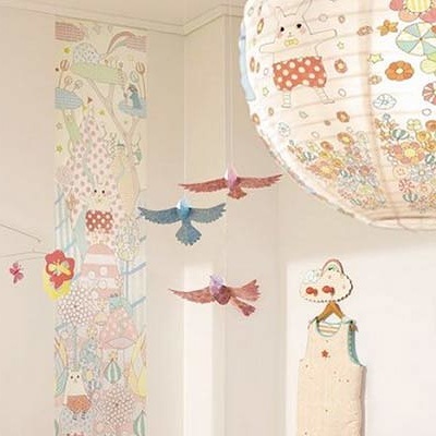 toy baby kids Interior babyroom kidsroom lantern snowdome linen wallpaper hook happy cute lovely mom