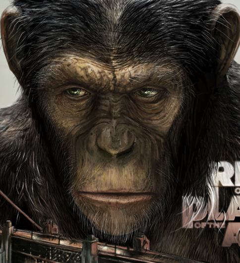 Simio monkey gorilla photoshop colors fine fine art ILUSTRA graphic designer eyes