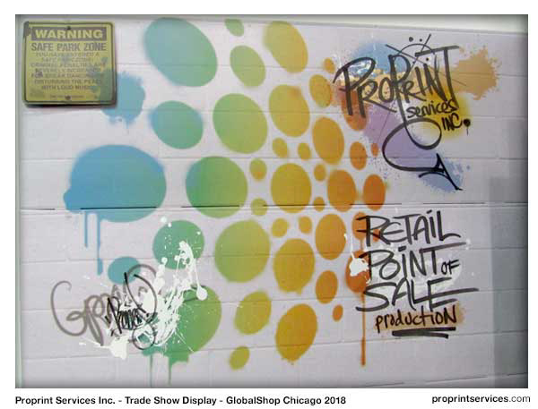 Trade Show replica Retro pos print production Globalshop  Graffiti hip hop tribute vector
