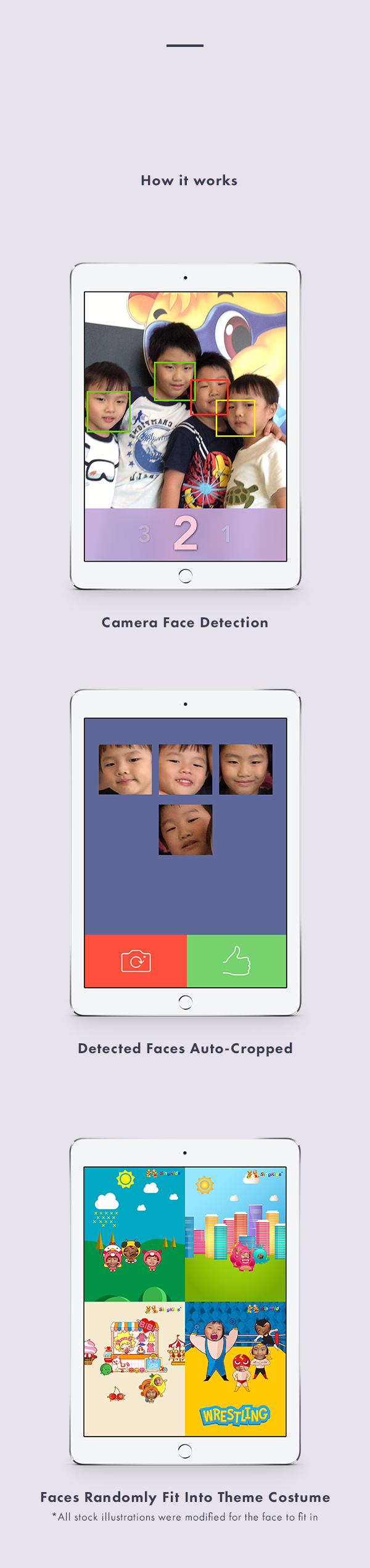 photo face detection booth iPad children app camera