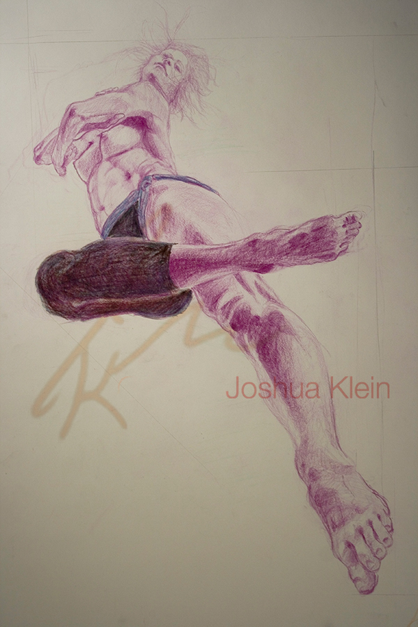 graphite colored pencil sketches anatomy figurative art medical
