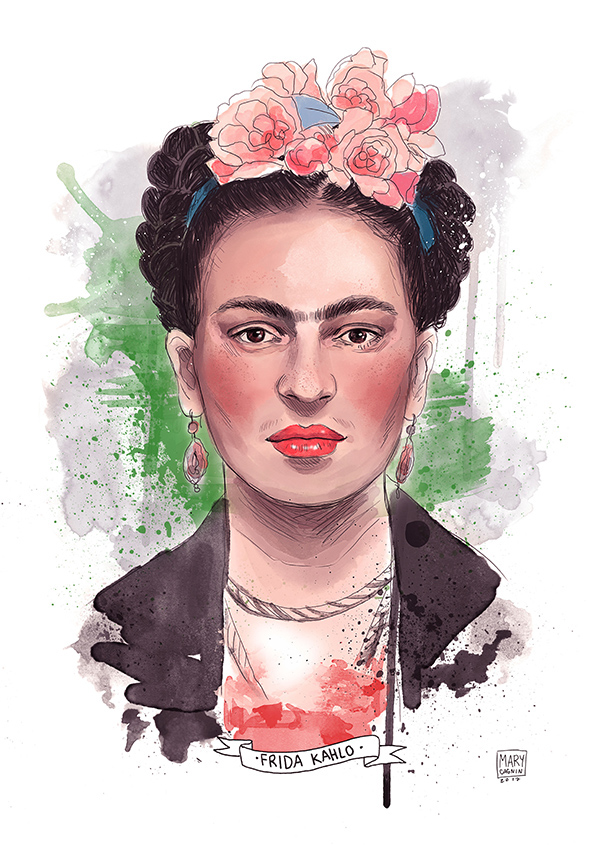 portrait digital art Technology Frida Kahlo ada lovelace Coco Chanel