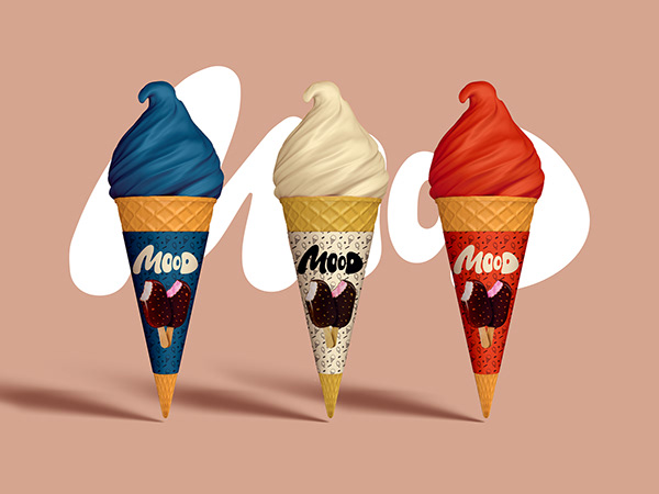Mood Ice Cream Logo Branding And Packaging Design