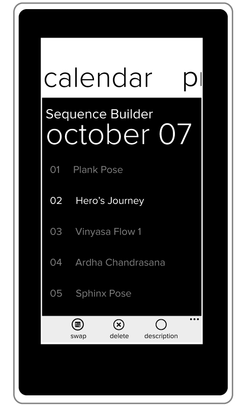 Adobe Portfolio windows phone  mobile yoga journal