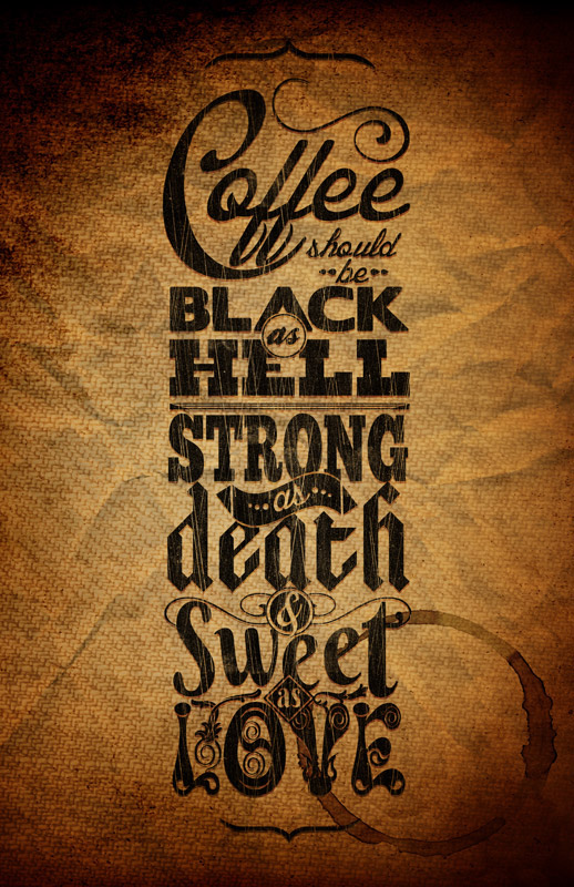 Coffee quote midimoik poster print type Personal Work design