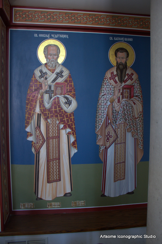 Orthodox iconography icons Byzantine frescoes freski ikoni church saint Nicholas religious biblical iconographer iconopisec zivopis iconostasis