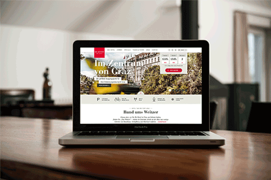 hotel graz Website Booking online Responsive Corporate Design