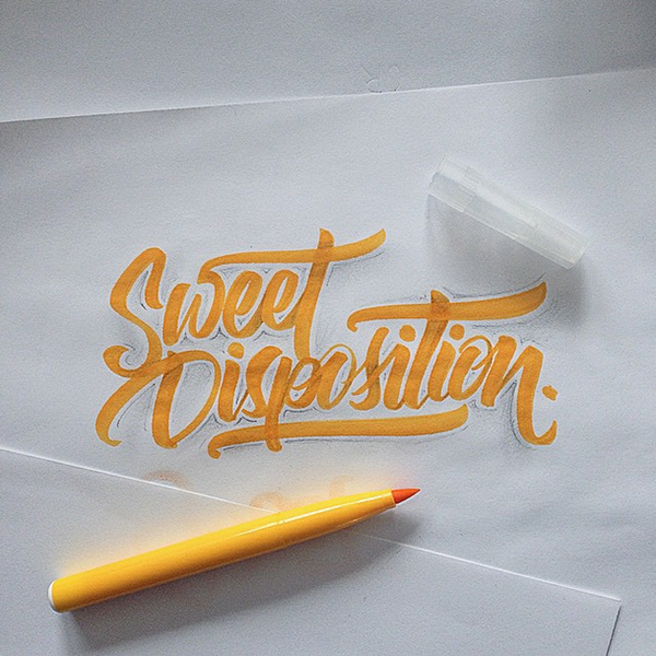 lettering handtype Handlettering brushpen art type design