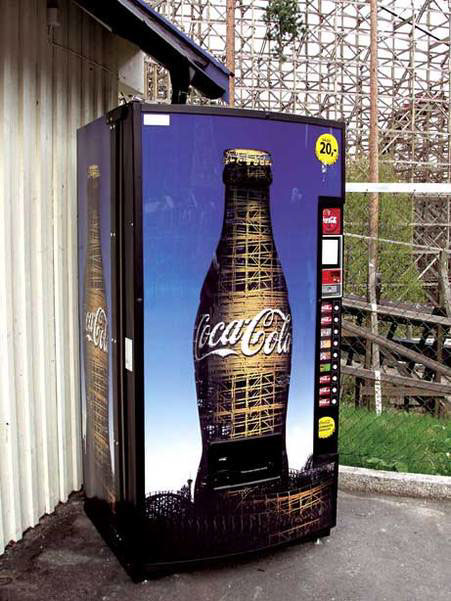 coca cola vending machine bottle photo manipulation digital AMUSEMENT Park tusenfryd