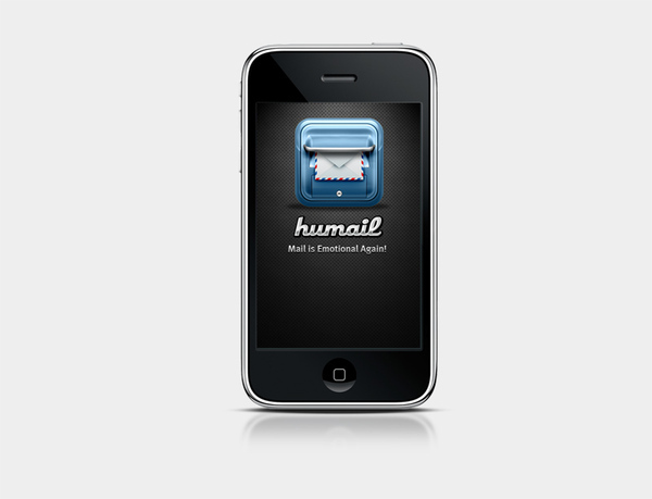 iphone app design user experiance Email Email client UI 3D User Interface Humail Humailapp