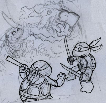 Ninja Turtles cartoon cover comic digital character redesign