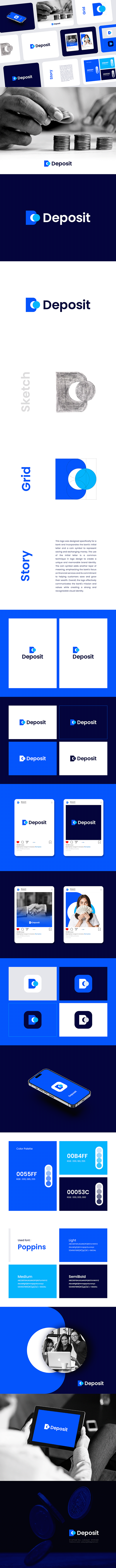 Deposit logo branding | D letter logo design