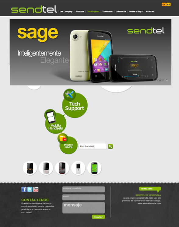 Sendte mobile movil Web Website html5