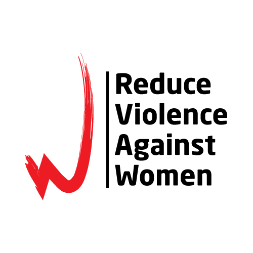 reduce violence Against women conference logo red black