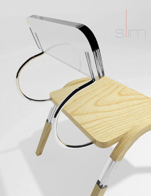 gama  chair  Wood  glass  transparent