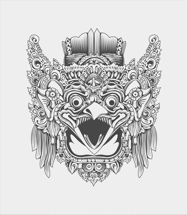 bali mask on Behance