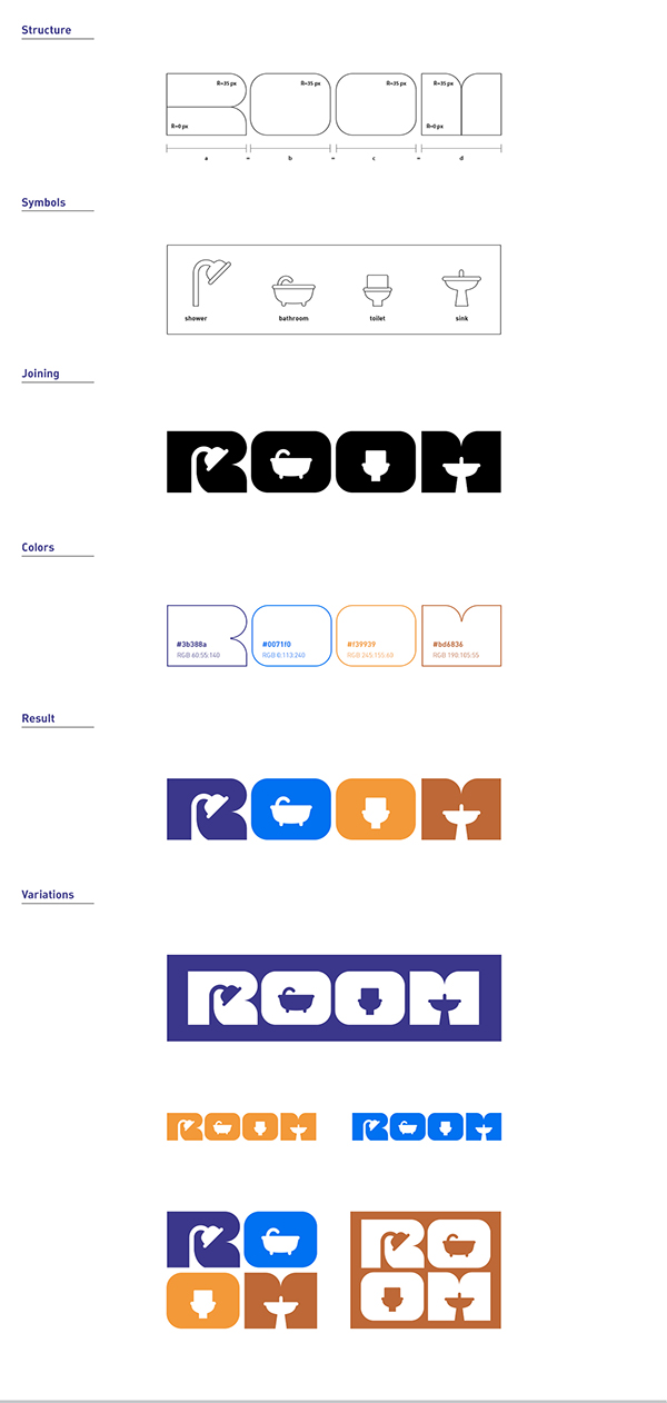 Logo «ROOM». Online store plumbing
