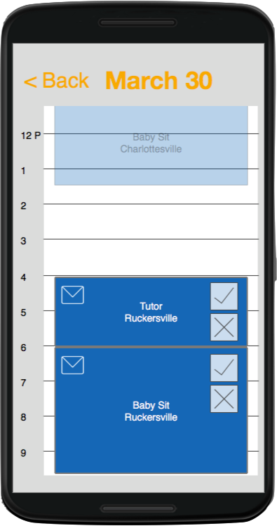 scheduling android two users