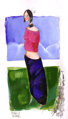 acrylic watercolor women woman