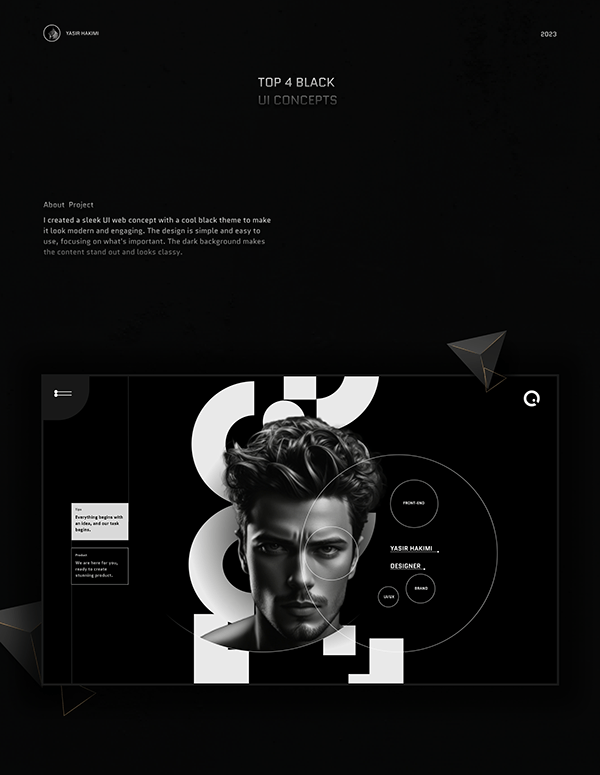 Web / Black Ui design Collection 1