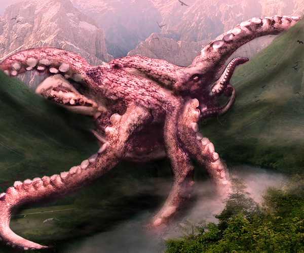 octopus Landscape Breathtaking eery creepy