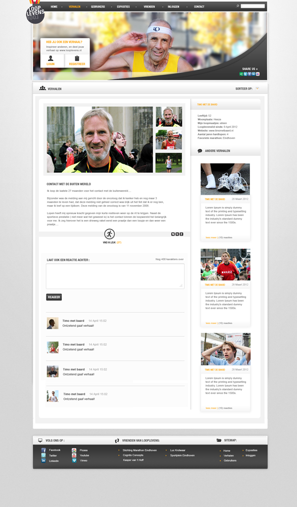 Webdesign dutch running  sport community