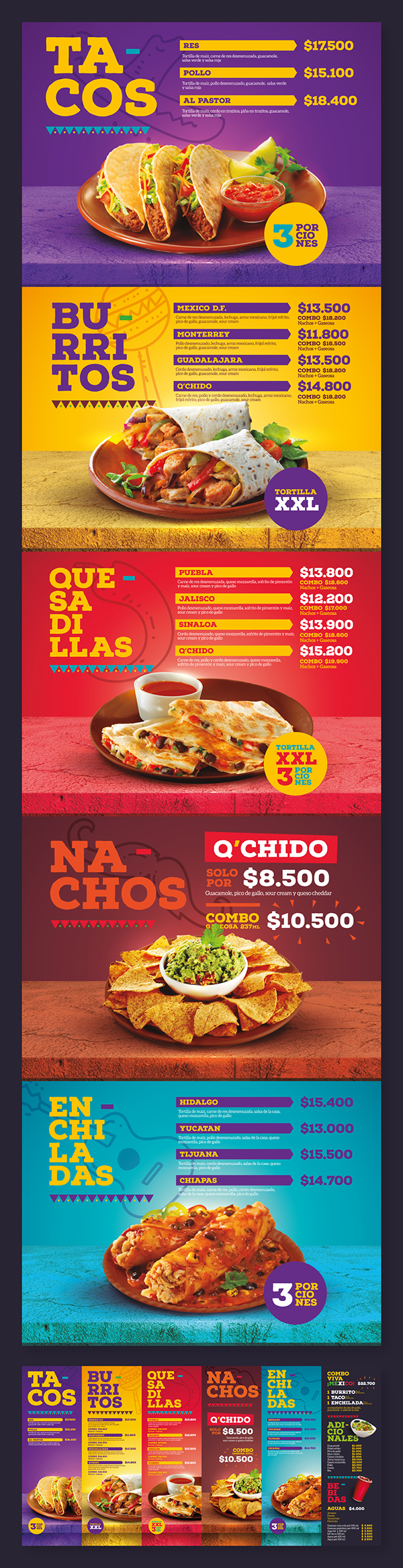 Menu Design / Q'Chido Mexican Food