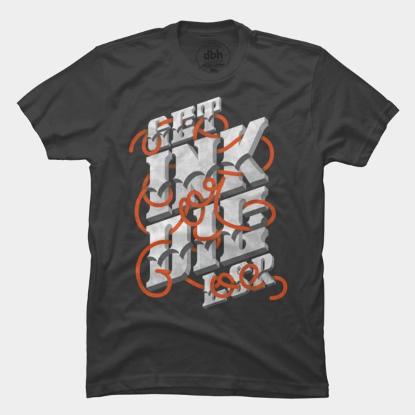 get IN Or die lettering design handmade enjoy pencil paper ai PS Project fbv