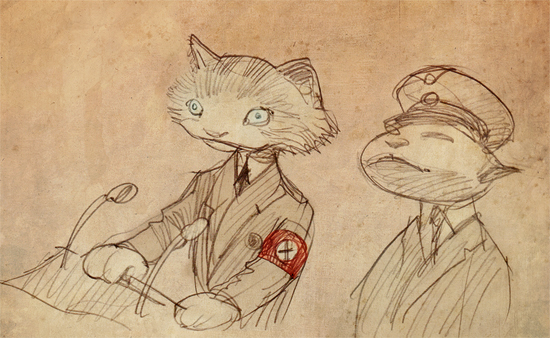 cats sketches animals surrealism monkeys grumpy gruympy cat